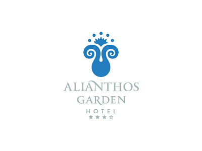 Alianthos Garden Hotel alianthus comfort cretan crete flower garden hotel logo luxury minimal premium