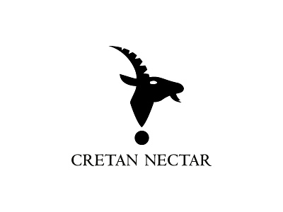 Cretan Nectar balsamic cretan goat honey horn logo minimal nectar unique vinegar