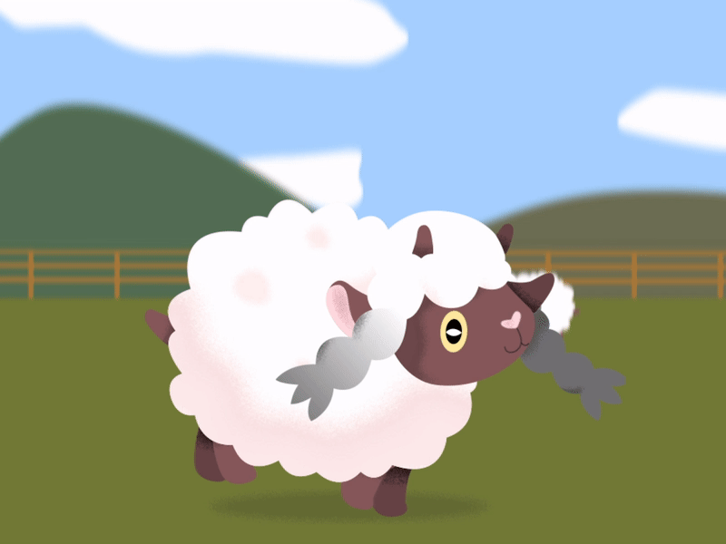 Wooloo Animation after effects animation animation 2d design graphic illustrator motion pokemon sheep