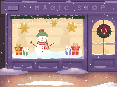 Christmas Shopping art background bts christmas cute digital art illustration procreate shop