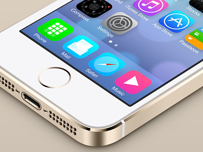 iOS7 dock icons redesign apple flat icons ios7 iphone mail music phone safari