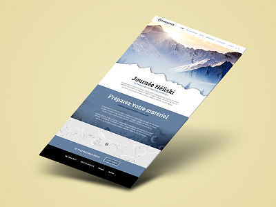 Académie de Prestige Website blue clean flat interface minimal mountain ski snow ui design ux design website white