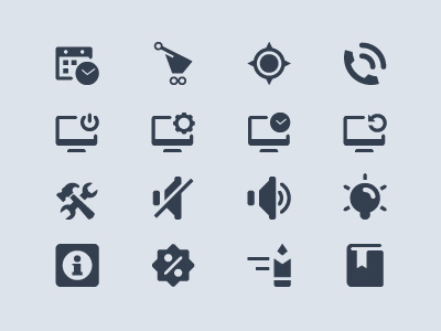 Computer Icons computer internet monitor setting shopping cart speaker web