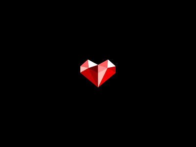 Diamond Heart diamon heart icon vector