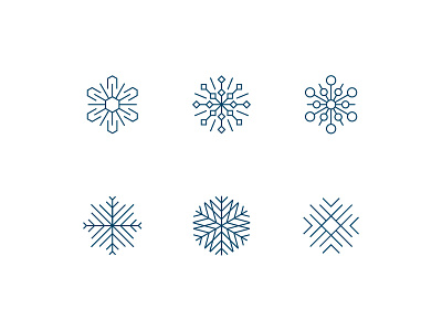 Snowflakes christmas flake icon ios line outline snow snowflakes vector winter