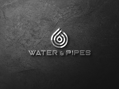 Water & Pipes Logo branding company design graphic design icon icons identity design illustration line logo logo mark pipes symbol vector water drop