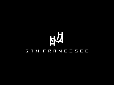 San Francisco bridge concept icon line logo outline us