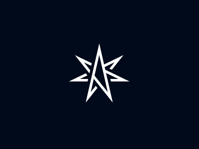 Star 7 cosmos icon line logo seven star symbol