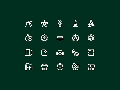 Fuel and power generation icons