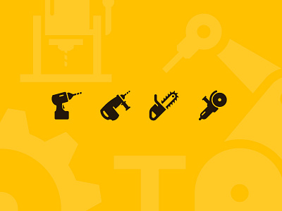 Electric hand tools icons