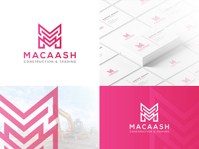 Macaash brand identity branding building logo construction drazerr lettermark logo for sale logodesign m letter logo m logo minimalist logo real estate logo typography