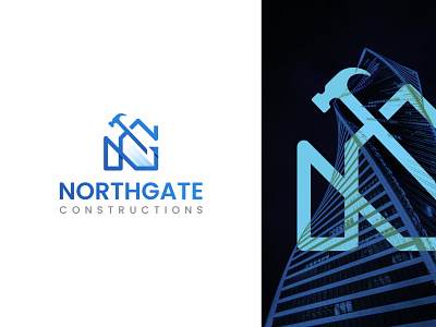 NorthGate | Construction Logo building logo construction logo g lettermark hammer logo home logo house logo logo design logo maker n lettermark real estate logo