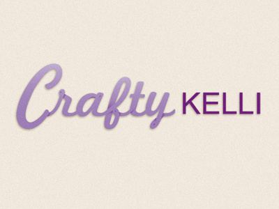 Crafty Kelli logo logo design personal project purple script