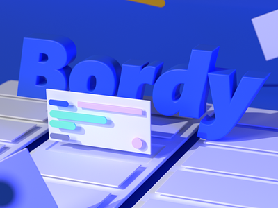 Bordy App 3d 3d art app design blender design illustration ui web design