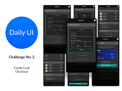 Checkout Form (Mobile) Redux checkout dailyui dark dark mode dark theme design mobile ui ux