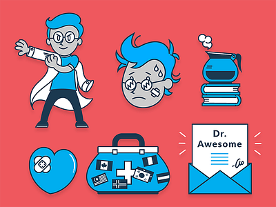 Resident's Guide Illustrations #1 coffee design doctor doctors flat icon icons illustration medical ui ux vector