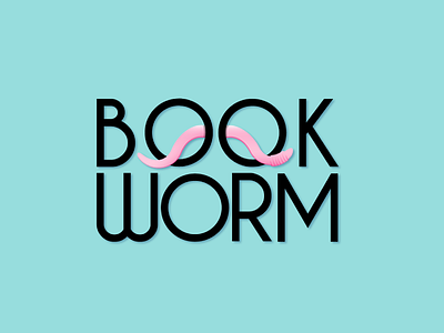 Bookworm logo design by HP Creative Design on Dribbble