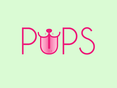 Pups logotype design graphic design illustration logo design typography vector