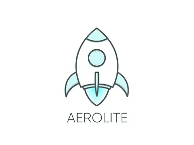 Aerolite aerolite design graphic design illustration logo design logotype minimalism rocket typography