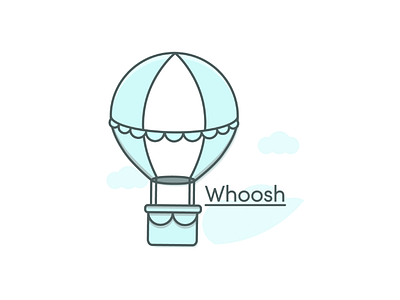 Whoosh design graphic design hot air balloon illustration logo design logotype typography whoosh