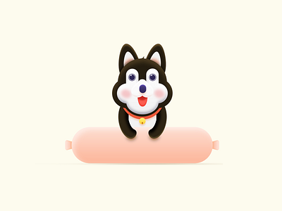 Huskie animal design dog icon illustrations