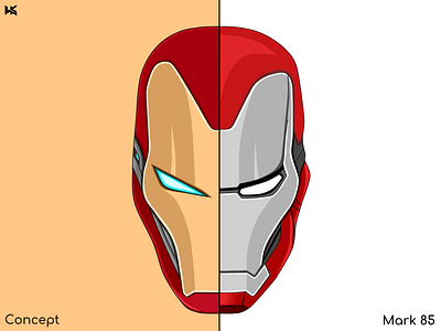 Iron man Mark 85 + Concept avengersendgame ironman marvel marvel studios marvelcomics vector vector illustration