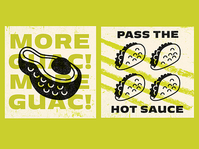 Hot Sauce avacado branding design food illustration logo texture typography vector vintage