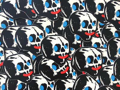 :-) design icon illustration logo pattern skulls sticker