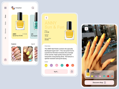 Nail Polish Concept App app consept design nail polish nails ui