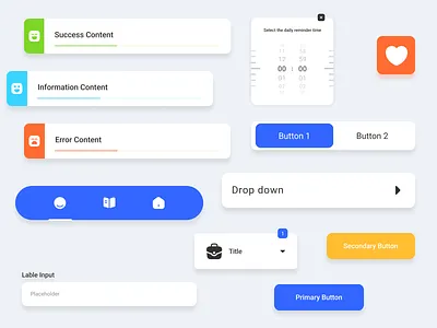 UI Kit 2021 alert app button button navigation concept design design library drop down figma input timer ui ui kit