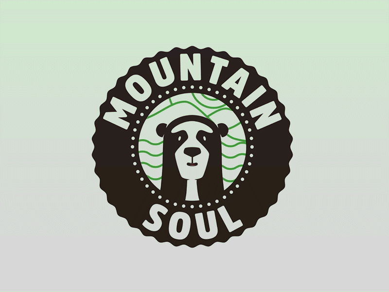 Logo animado MOUNTAIN SOUL animate animation branding character characterdesign design illustration illustrator logo vector