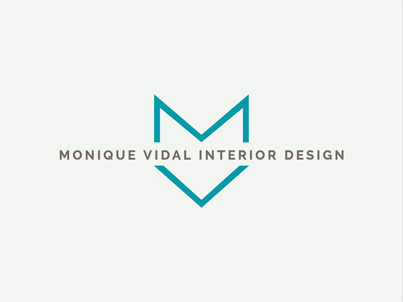 Monique Vidal Interior Design Logo by Kimi Mischke on Dribbble