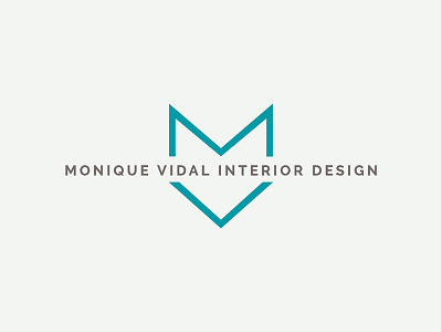 Monique Vidal Interior Design Logo branding interior designer logo