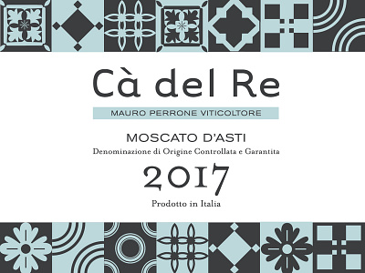 Ca del Re label 3 design label packaging tiles wine