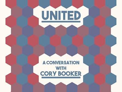 UNITED - A conversation with Cory Booker design politics poster