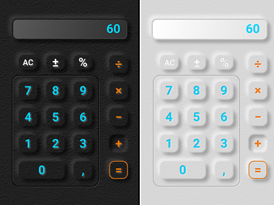 Neumorphic calculator figma neumorphism ui