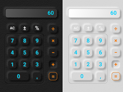 Neumorphic calculator