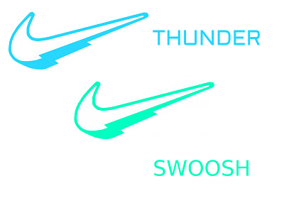 THUNDER SWOOSH ® brand logo nike sports swoosh