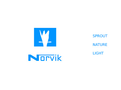 Norvik brand light logo n nature sports sprout