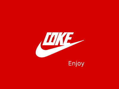 COKE - NIKE brand coca coke cola logo nike sports swoosh
