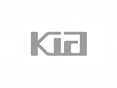 Kia brand car k logo motors silver