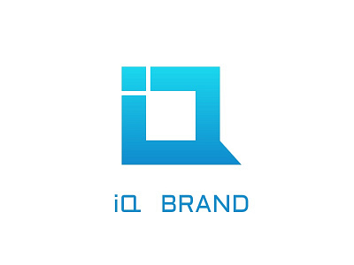 IQ blue brand company i iq logo q