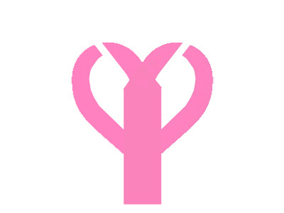 Lovely Rabbit ® brand character heart logo love