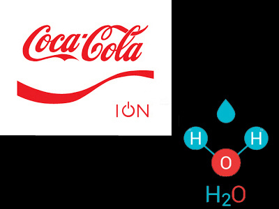 Coca - ION brand coca cola drink h20 ion logo water