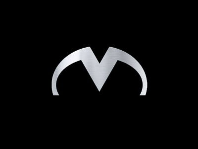 M brand logo m silver