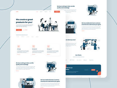 Design Agency | Landing Page agency clear company company profile design design agency landing page ui ux vector web