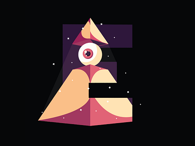 36 Days of Type- E 36days 36daysoftype 36daysoftype07 design digital eye catching eyeball illuminati illustration illustration design letter lettering letters pyramid type typo typography