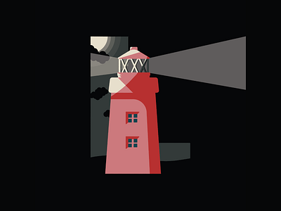 36 Days Of Type- LIGHTHOUSE 36days 36daysoftype 36daysoftype07 dark illustration letter lettering letters lighthouse sea seaside type typo typography