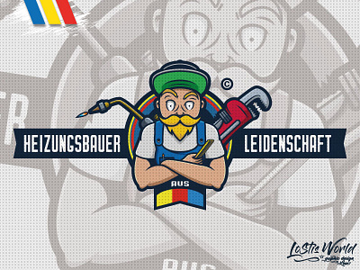 Heizungsbauer aus Leidenschaft esports facebook group logo mascot plumber