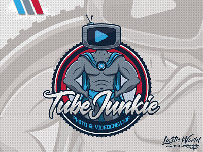 Tube Junkie gaming hero logo mascot twitch youtube